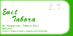 emil tabora business card